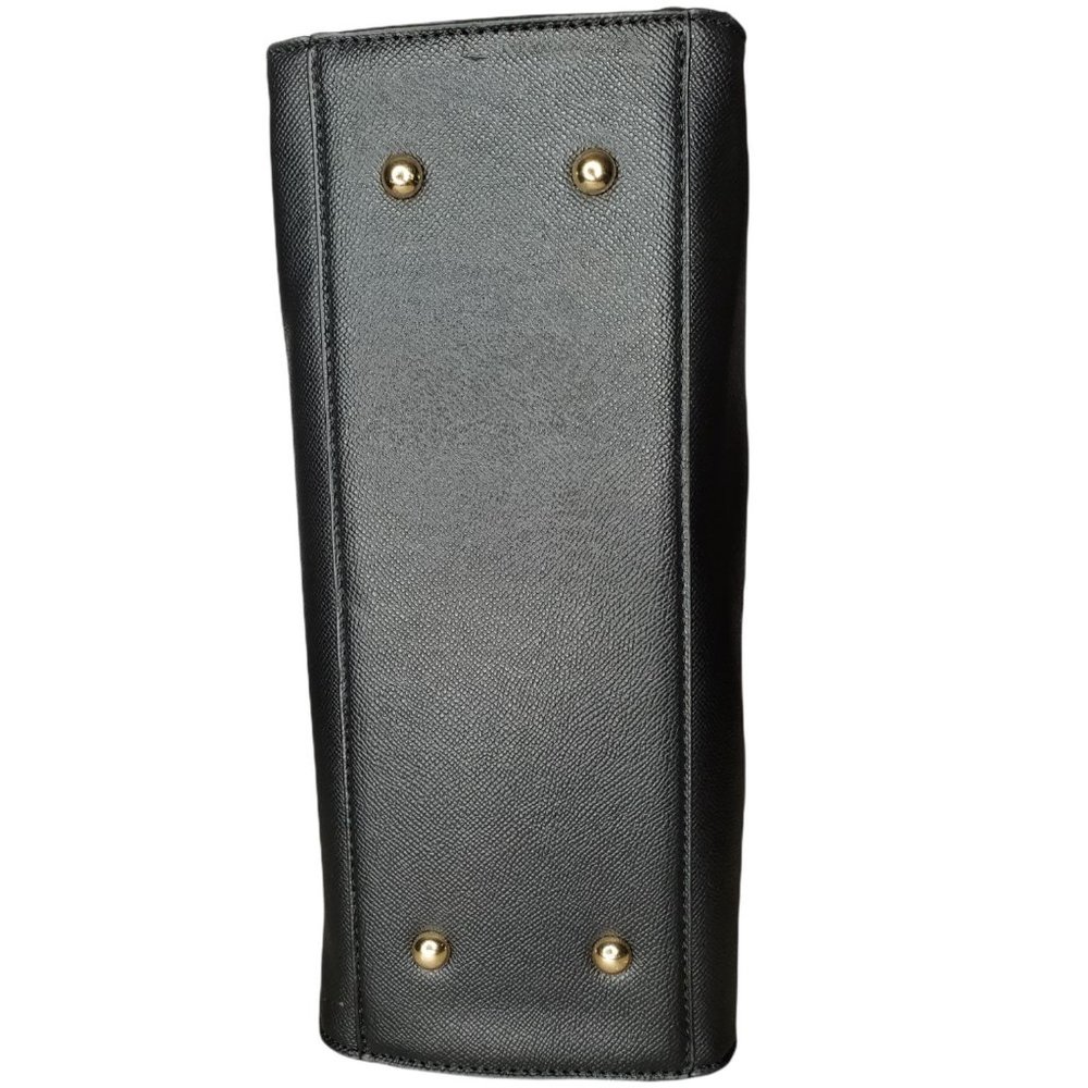 The Swift Vegan Leather Classic British-Style Black Handbag, Large. Hot Seller! - Picture 5 of 7